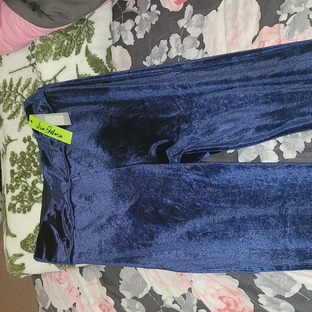 Sam Edelman Velour pants-Navy Blue XL